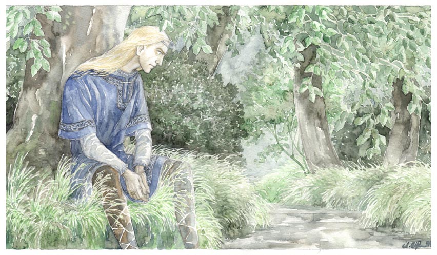 Finrod listens to the counsel of Ulmo.