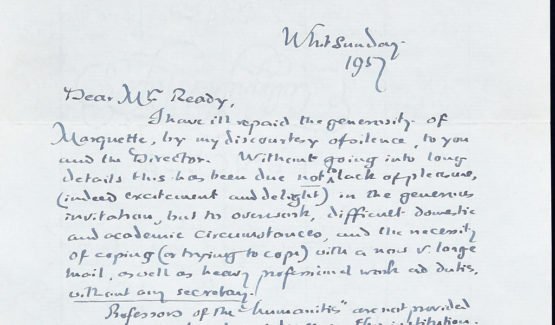 Ein Brief Tolkiens aus dem Jahr 1957.